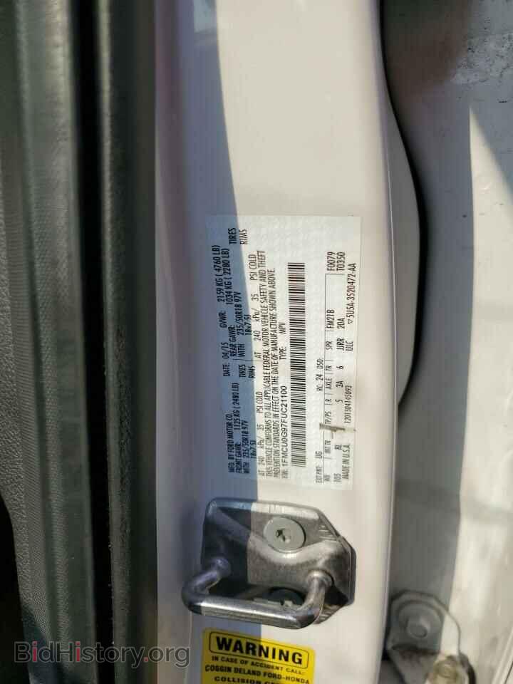 2015 FORD ESCAPE - VIN: 1FMCU0G97FUC21100 - Фото 13