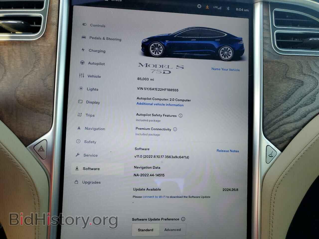 2017 TESLA MODEL S - VIN: 5YJSA1E22HF188555 - Photo 9