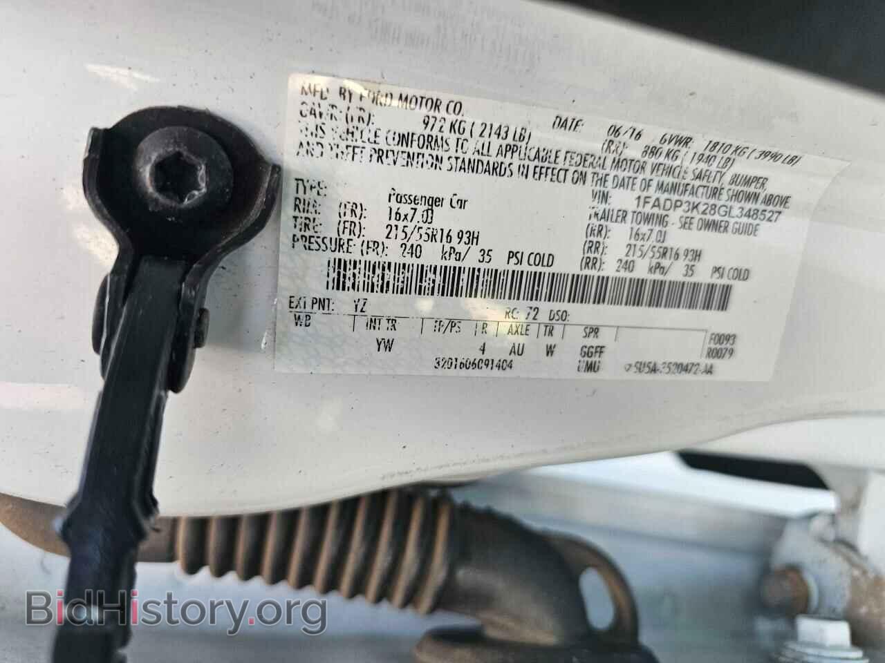 2016 FORD FOCUS - VIN: 1FADP3K28GL348527 - Фото 10