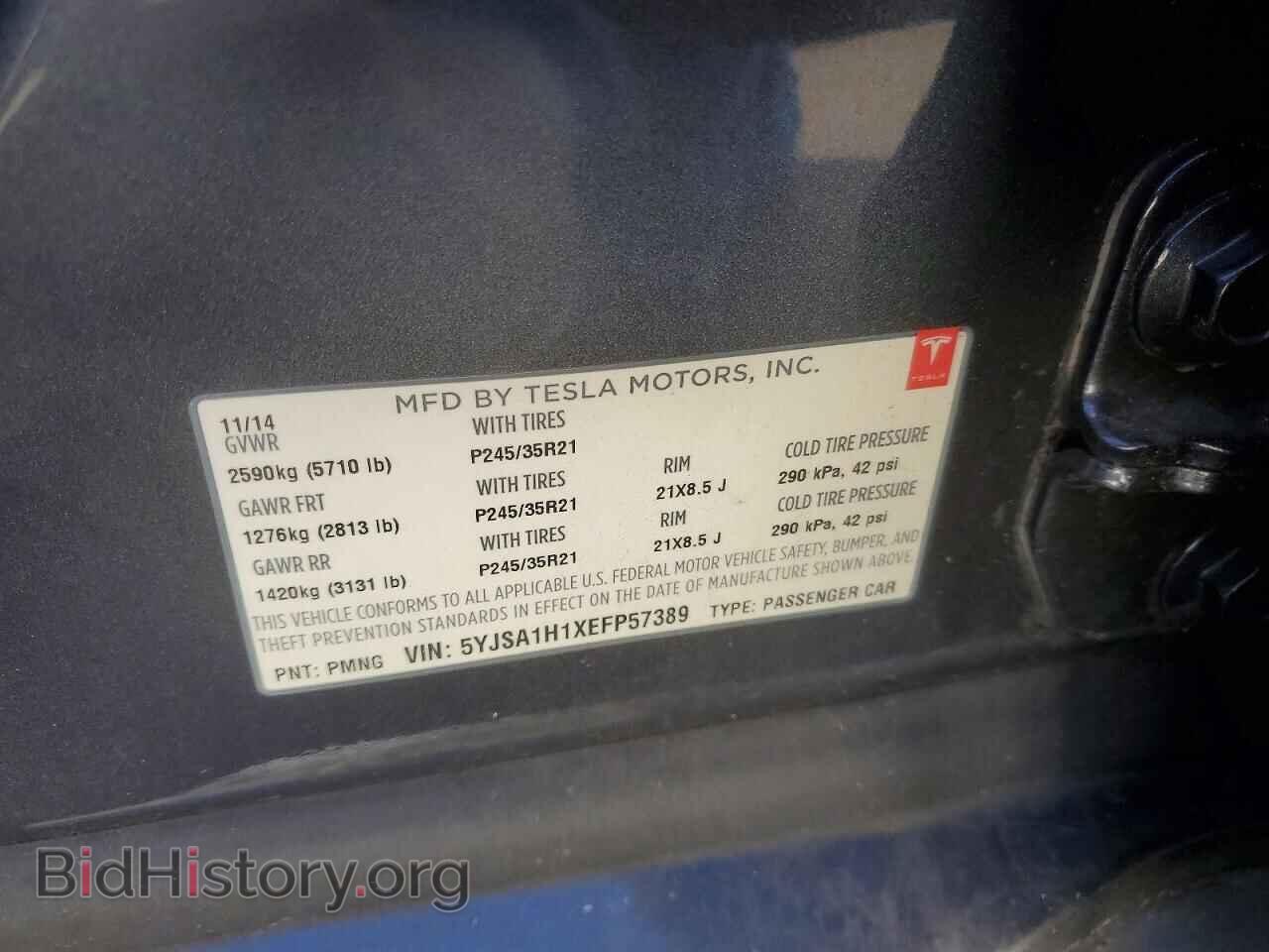 2014 TESLA MODEL S - VIN: 5YJSA1H1XEFP57389 - Photo 13