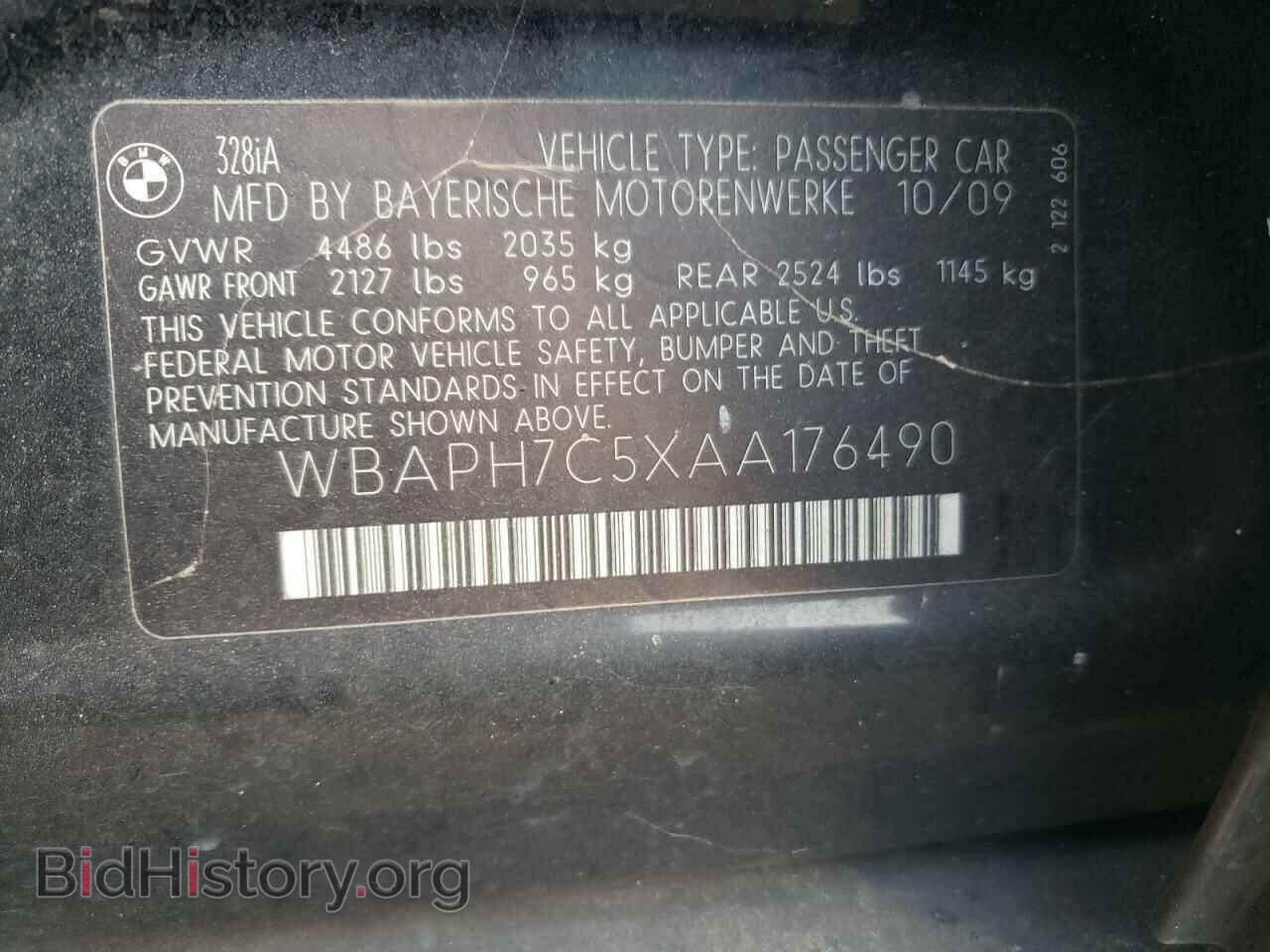 2010 BMW 3 SERIES - VIN: WBAPH7C5XAA176490 - Фото 10