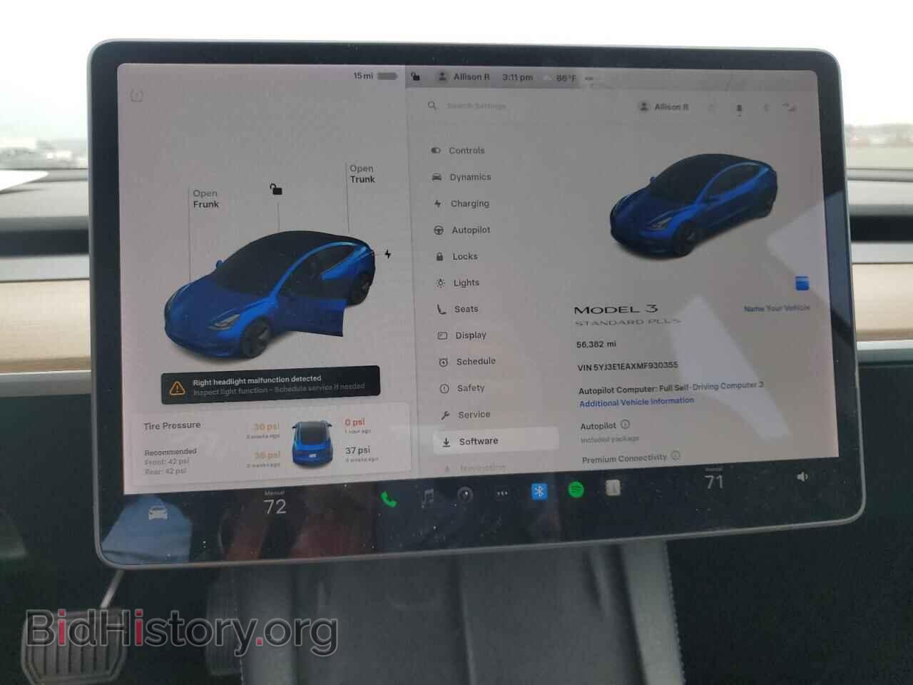 2021 TESLA MODEL 3 - VIN: 5YJ3E1EAXMF930355 - Photo 9