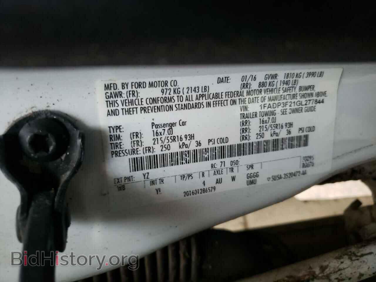2016 FORD FOCUS - VIN: 1FADP3F21GL277844 - Фото 10