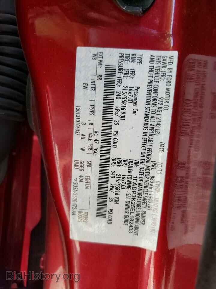 2014 FORD FOCUS - VIN: 1FADP3K25EL182433 - Фото 12