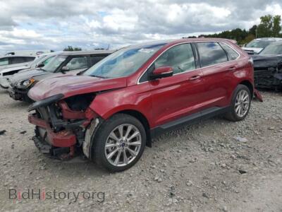 2018 Ford EDGE Titanium, red — VIN 2FMPK4K92JBC36141, Copart