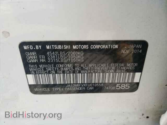 2015 MITSUBISHI EVO - VIN: JA32W8FVXFU010558 - Фото 10