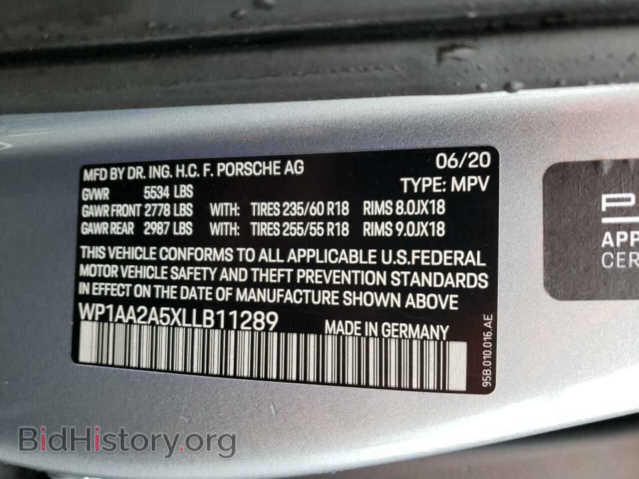 2020 PORSCHE MACAN - VIN: WP1AA2A5XLLB11289 - Photo 10