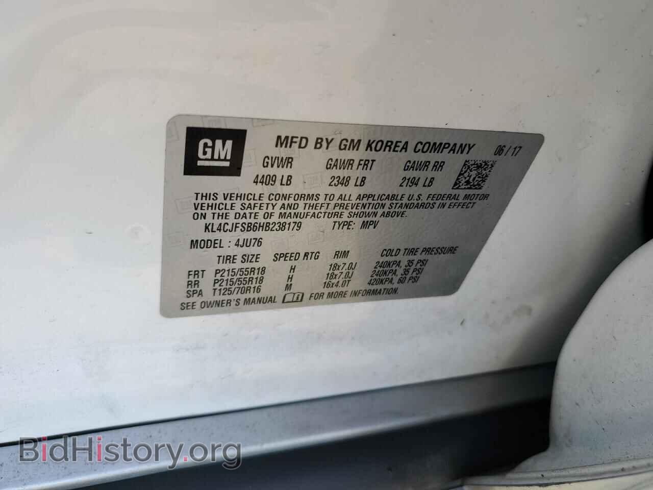 2017 BUICK ENCORE - VIN: KL4CJFSB6HB238179 - Фото 13