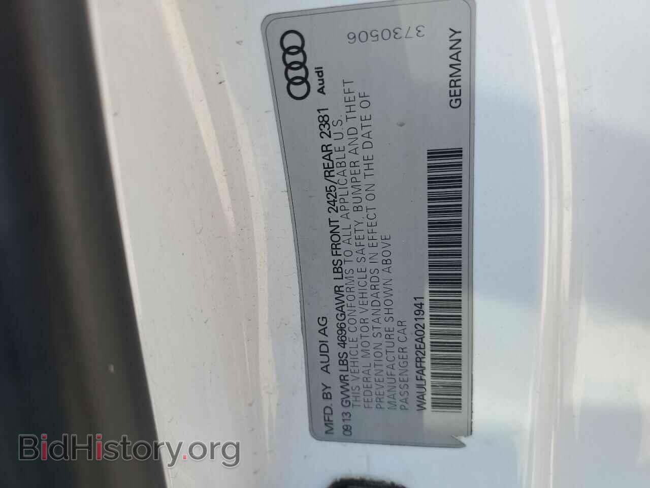2014 AUDI A5 - VIN: WAULFAFR2EA021941 - Фото 12