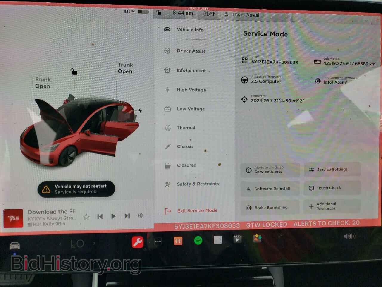 2019 TESLA MODEL 3 - VIN: 5YJ3E1EA7KF308633 - Фото 9