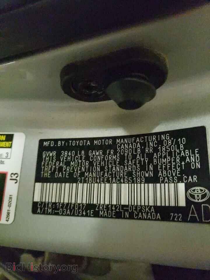 2010 TOYOTA COROLLA - VIN: 2T1BU4EE1AC465189 - Фото 10