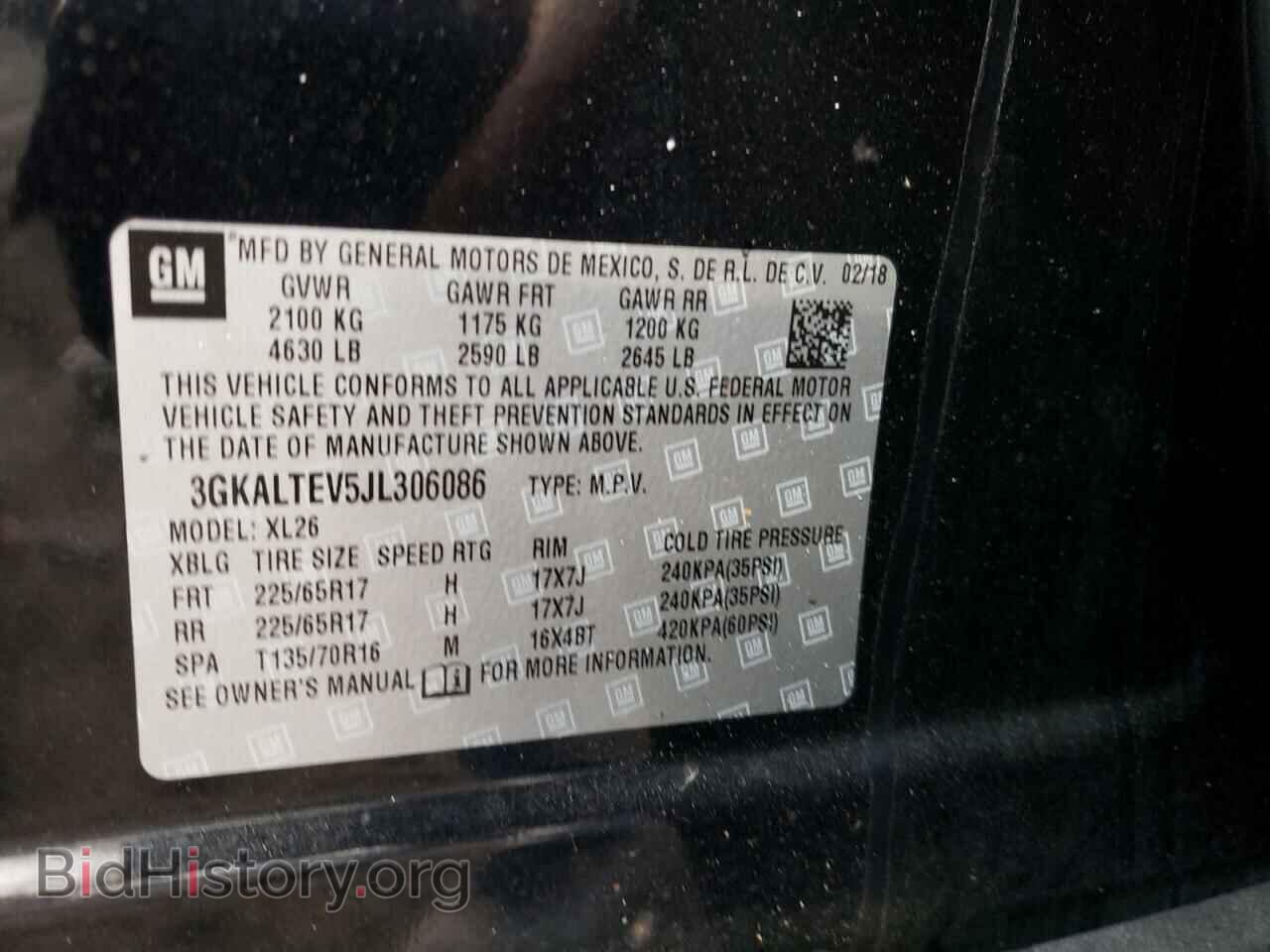 2018 GMC TERRAIN - VIN: 3GKALTEV5JL306086 - Фото 10