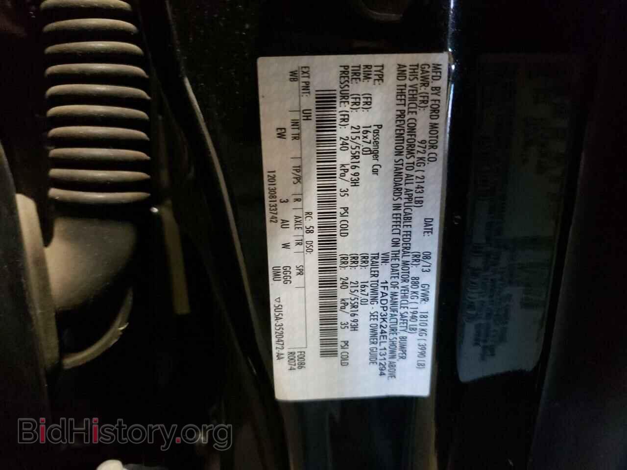 2014 FORD FOCUS - VIN: 1FADP3K24EL131294 - Фото 13
