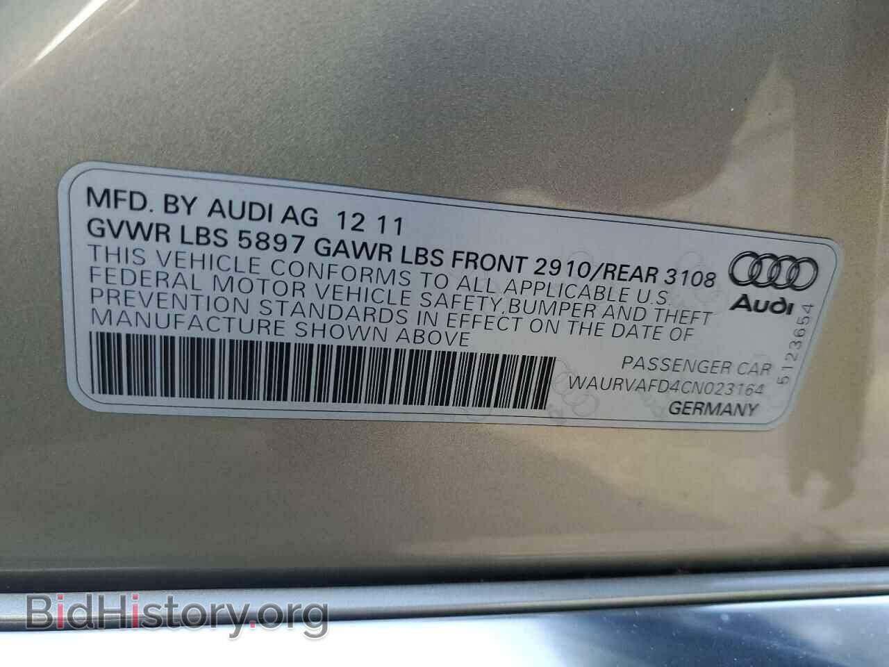 2012 AUDI A8 - VIN: WAURVAFD4CN023164 - Фото 13