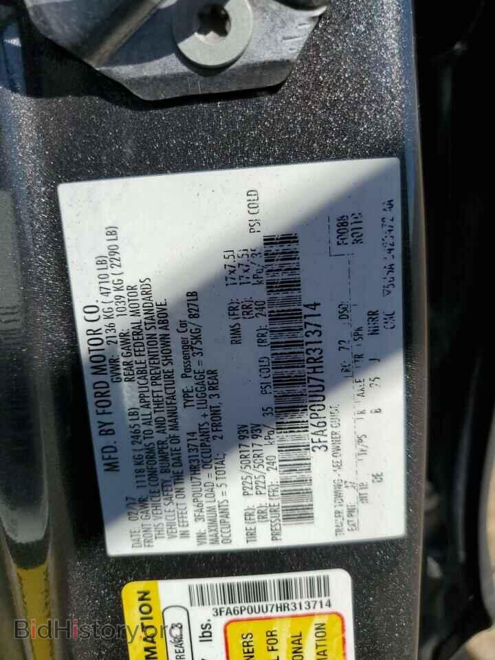 2017 FORD FUSION - VIN: 3FA6P0UU7HR313714 - Фото 13