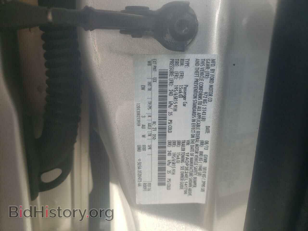 2014 FORD FOCUS - VIN: 1FADP3E24EL141786 - Фото 12
