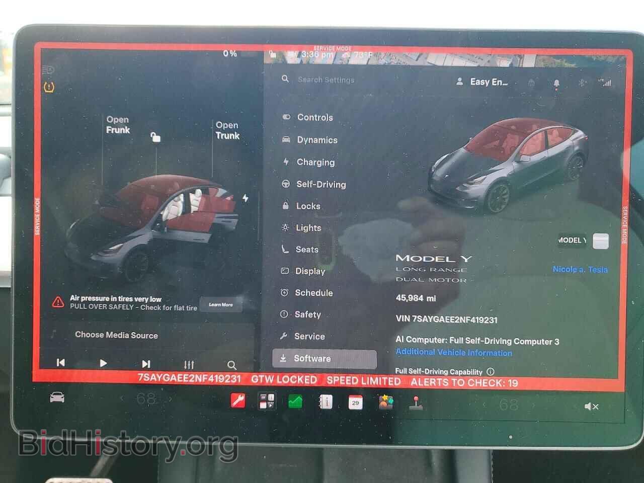 2022 TESLA MODEL Y - VIN: 7SAYGAEE2NF419231 - Photo 9