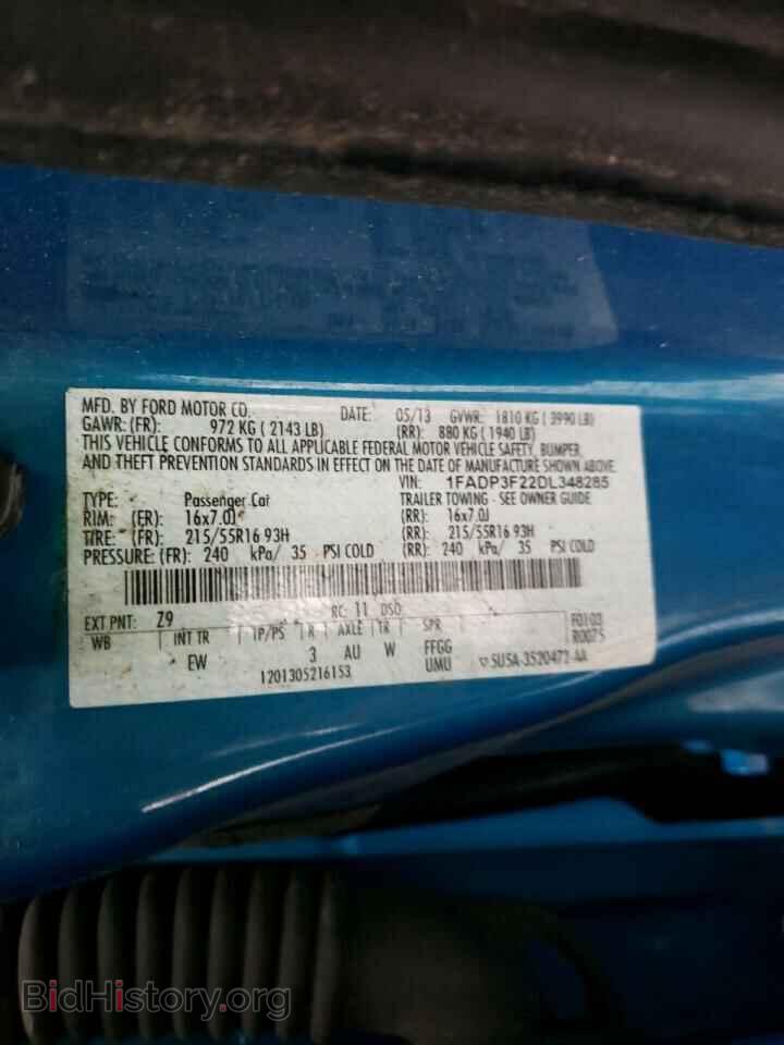 2013 FORD FOCUS - VIN: 1FADP3F22DL348285 - Photo 10