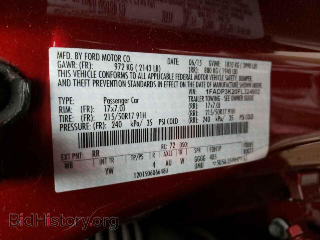 2015 FORD FOCUS - VIN: 1FADP3K20FL324902 - Фото 10