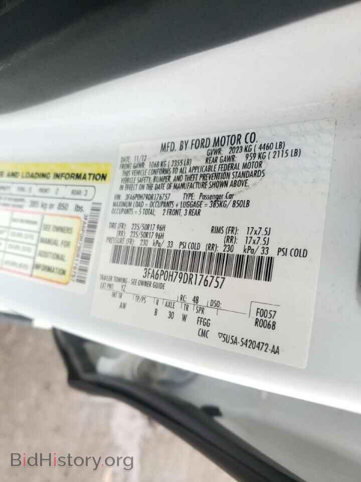 2013 FORD FUSION - VIN: 3FA6P0H79DR176757 - Фото 10