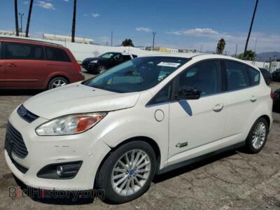 2013 Ford CMAX Premium, white — VIN 1FADP5CU7DL540027, Copart