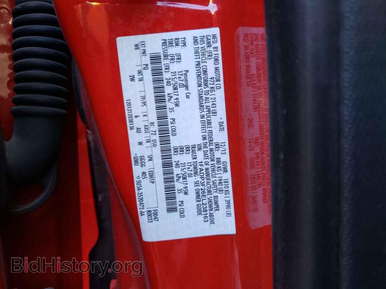 2014 FORD FOCUS - VIN: 1FADP3F26EL238163 - Фото 10