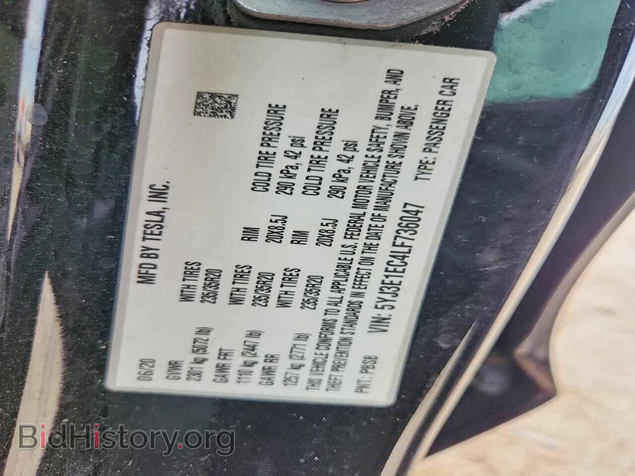 2020 TESLA MODEL 3 - VIN: 5YJ3E1EC4LF736047 - Фото 12