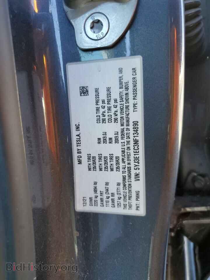 2022 TESLA MODEL 3 - VIN: 5YJ3E1EC3NF134890 - Фото 13