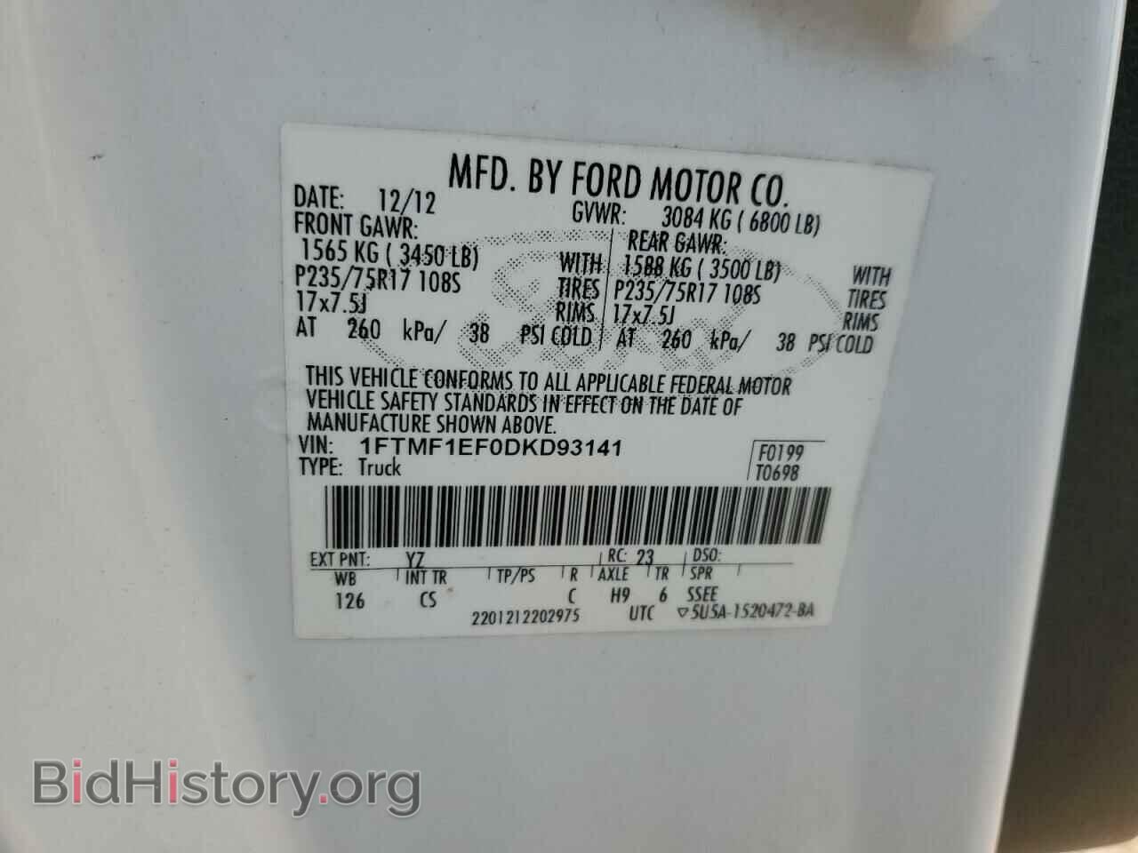 2013 FORD All Models - VIN: 1FTMF1EF0DKD93141 - Photo 13