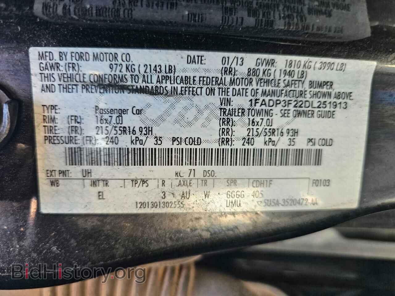2013 FORD FOCUS - VIN: 1FADP3F22DL251913 - Photo 10
