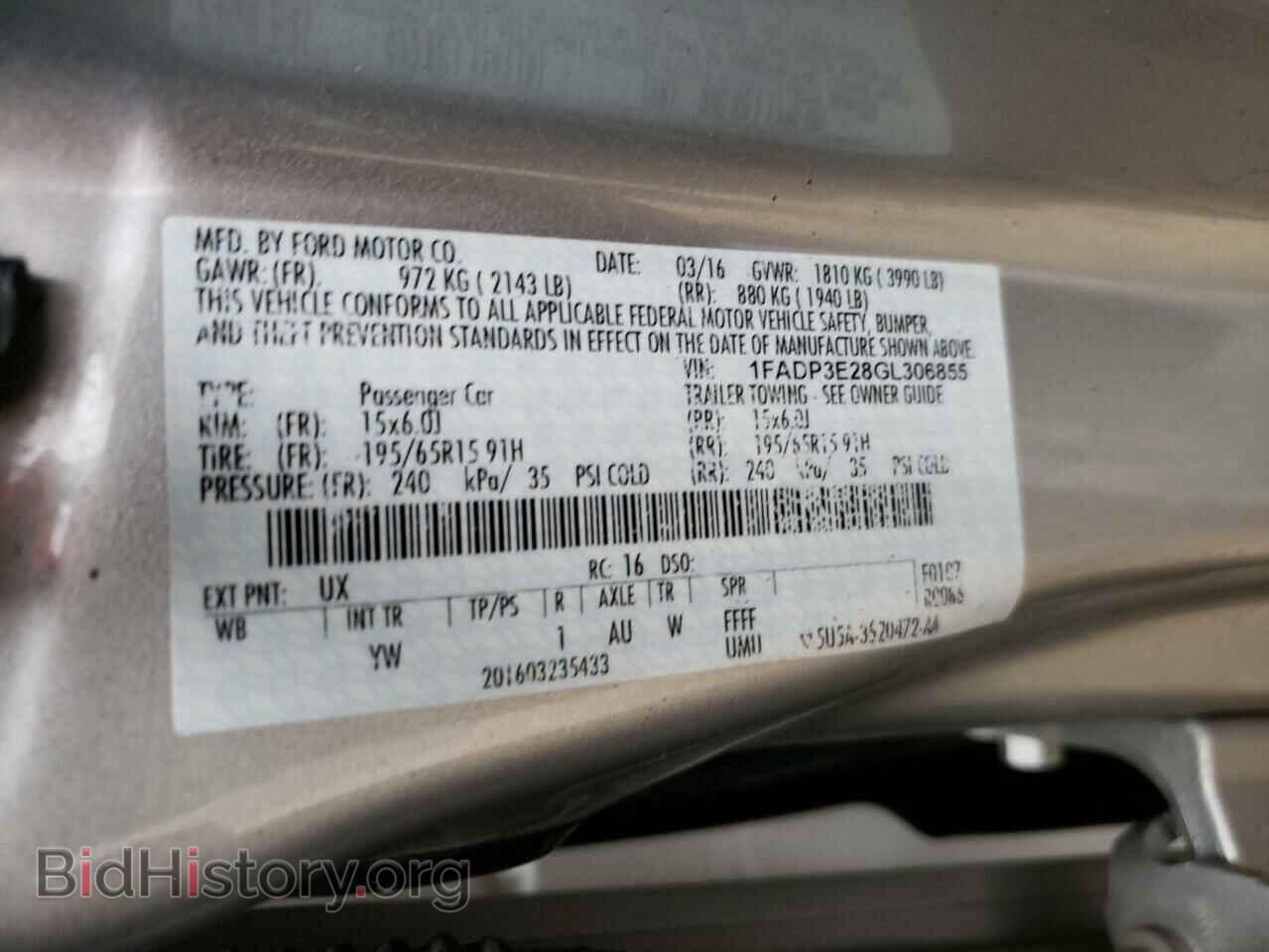 2016 FORD FOCUS - VIN: 1FADP3E28GL306855 - Фото 10