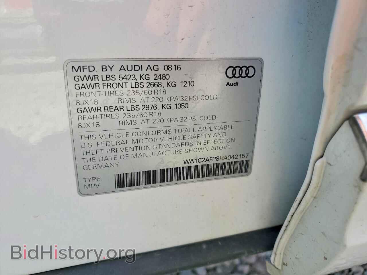 2017 AUDI Q5 - VIN: WA1C2AFP8HA042157 - Photo 13