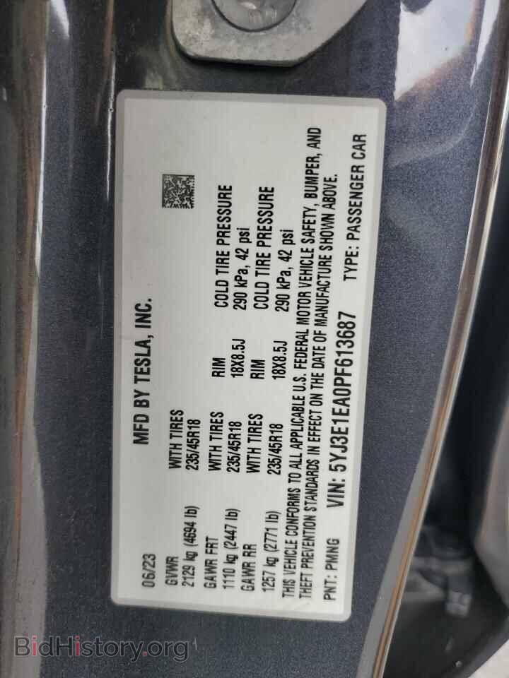 2023 TESLA MODEL 3 - VIN: 5YJ3E1EA0PF613687 - Photo 12