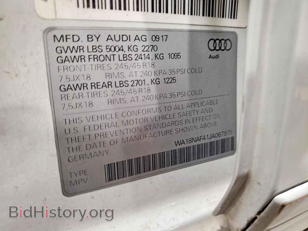 2018 AUDI A4 - VIN: WA18NAF41JA067975 - Photo 13