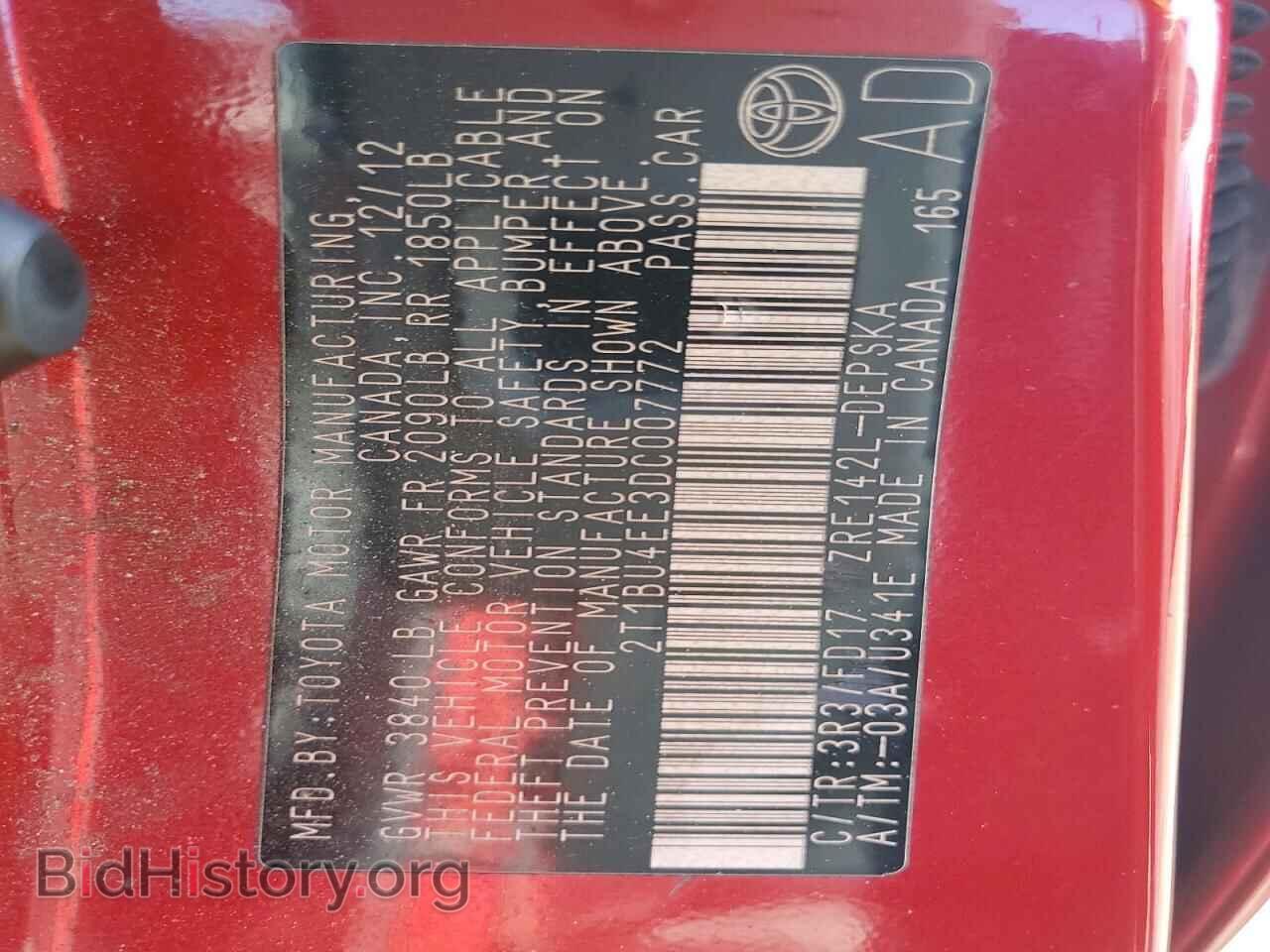 2013 TOYOTA COROLLA - VIN: 2T1BU4EE3DC007772 - Photo 12