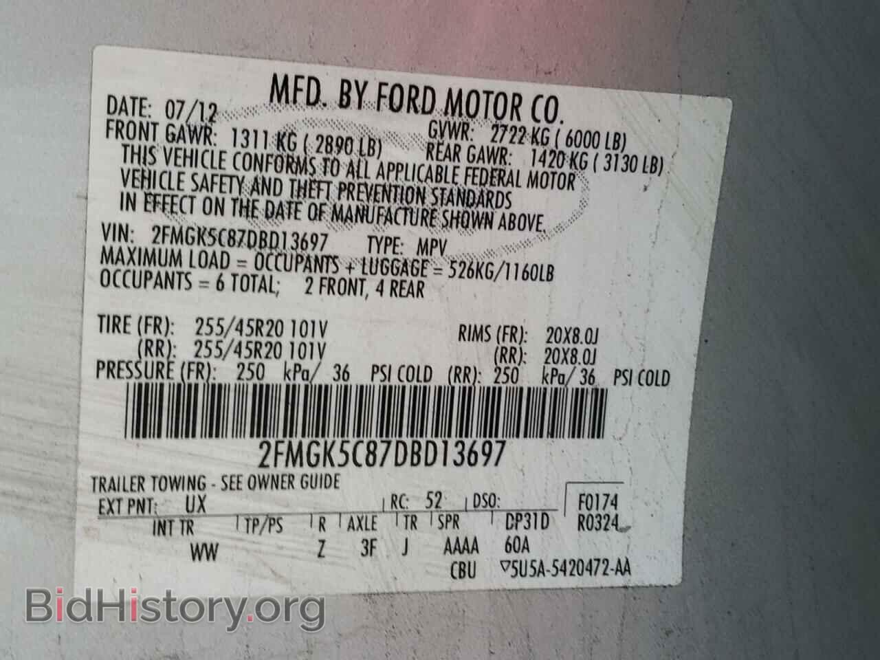 2013 FORD FLEX - VIN: 2FMGK5C87DBD13697 - Photo 10