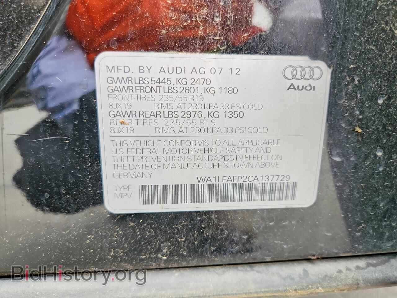 2012 AUDI Q5 - VIN: WA1LFAFP2CA137729 - Photo 13