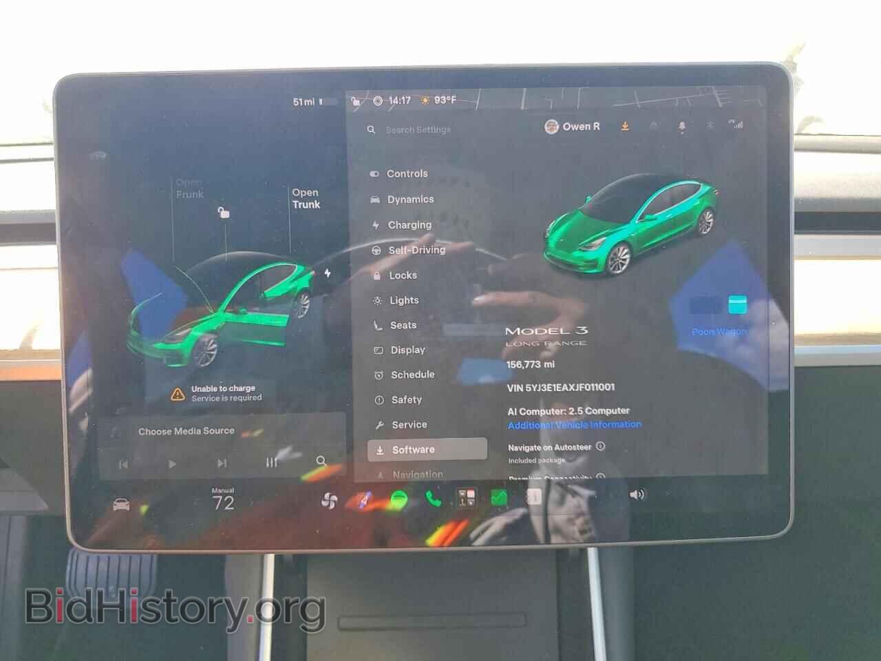 2018 TESLA MODEL 3 - VIN: 5YJ3E1EAXJF011001 - Фото 9