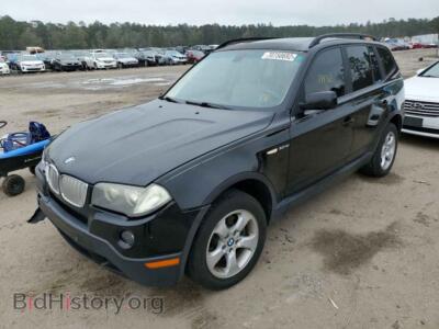 2007 BMW X3 X3 3.0SI, черный — VIN WBXPC93477WF04194, Copart