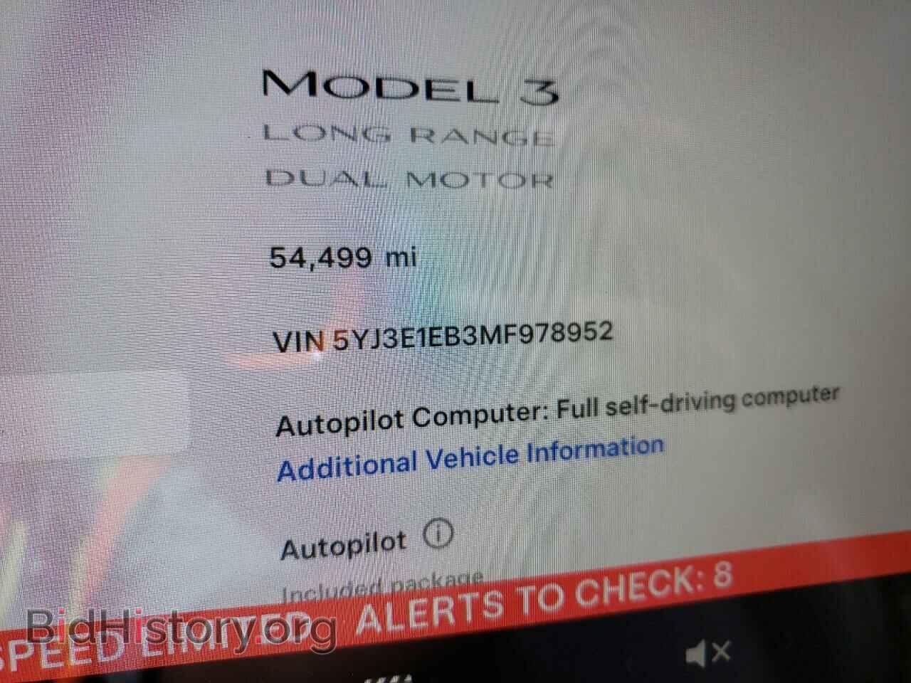 2021 TESLA MODEL 3 - VIN: 5YJ3E1EB3MF978952 - Фото 9