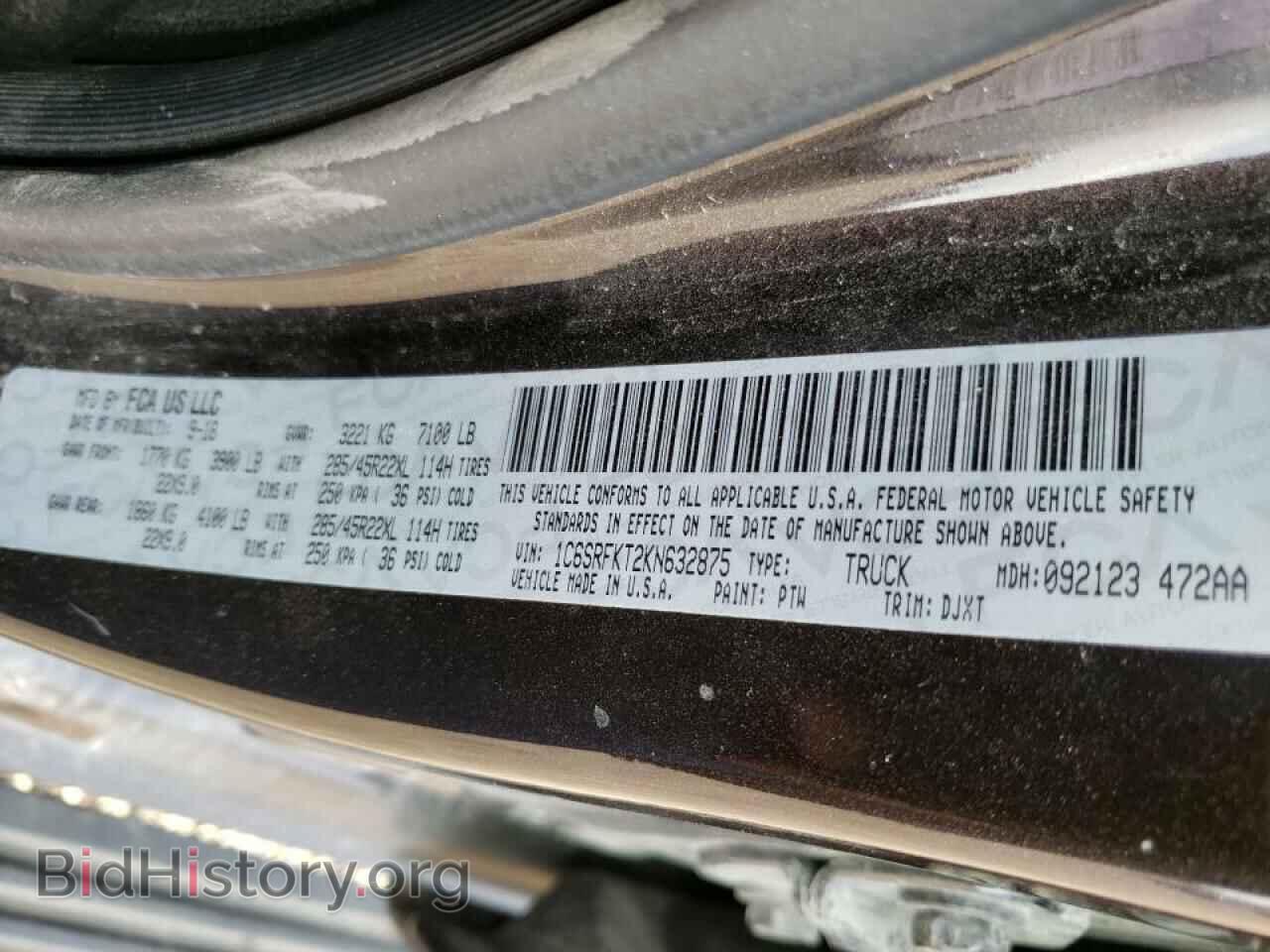 2019 RAM 1500 - VIN: 1C6SRFKT2KN632875 - Photo 10