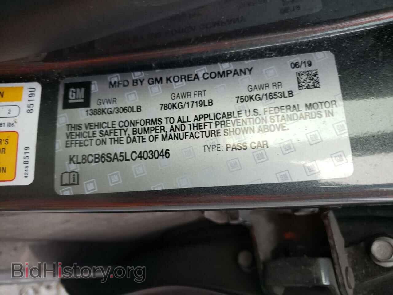 2020 CHEVROLET SPARK - VIN: KL8CB6SA5LC403046 - Фото 10