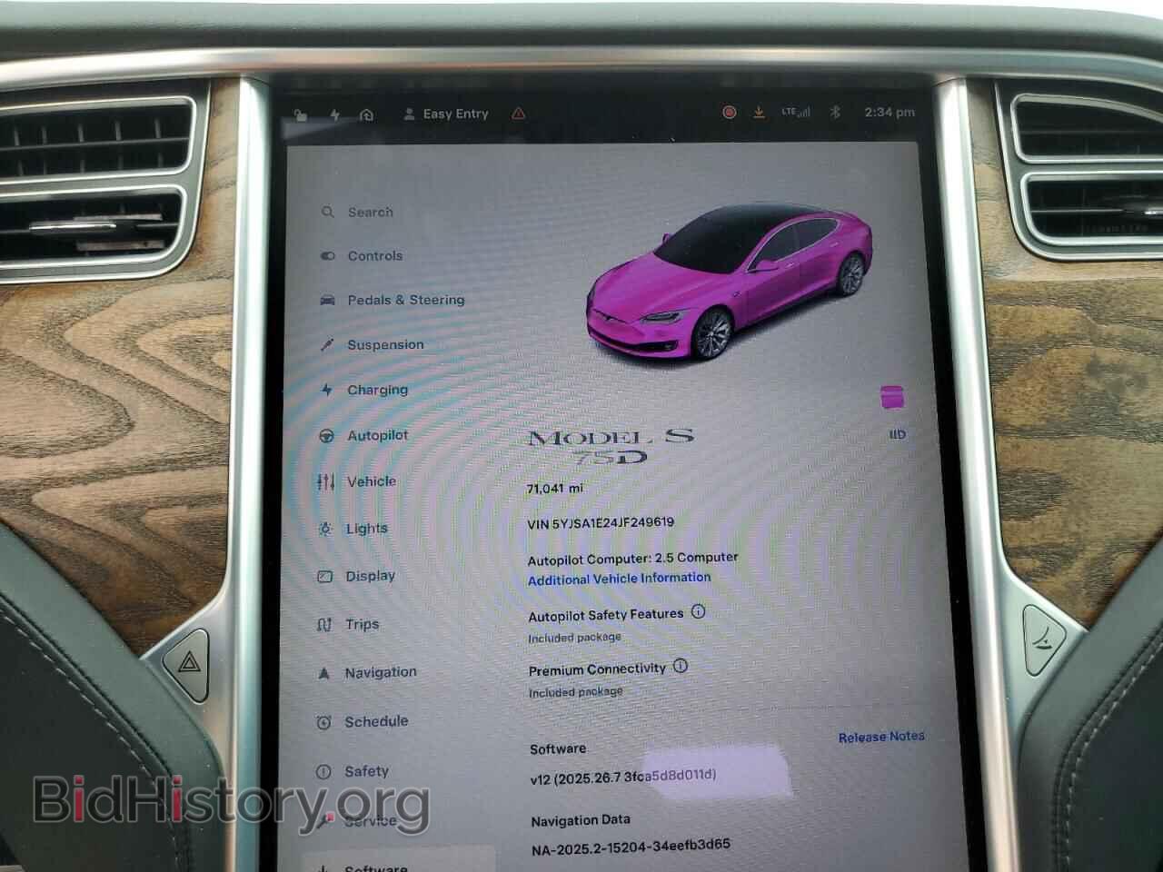2018 TESLA MODEL S - VIN: 5YJSA1E24JF249619 - Фото 9