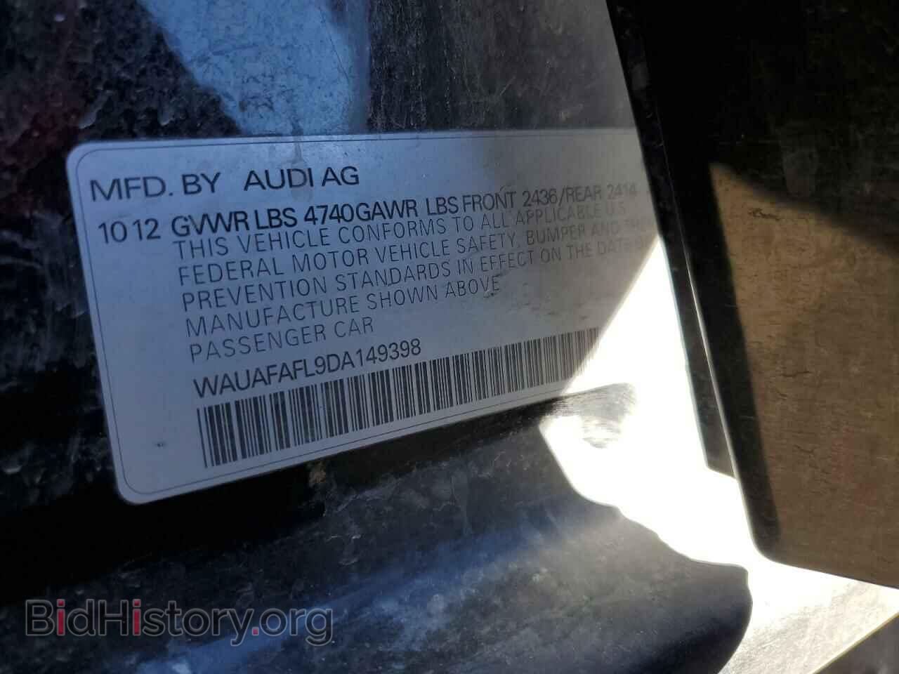 2013 AUDI A4 - VIN: WAUAFAFL9DA149398 - Photo 12