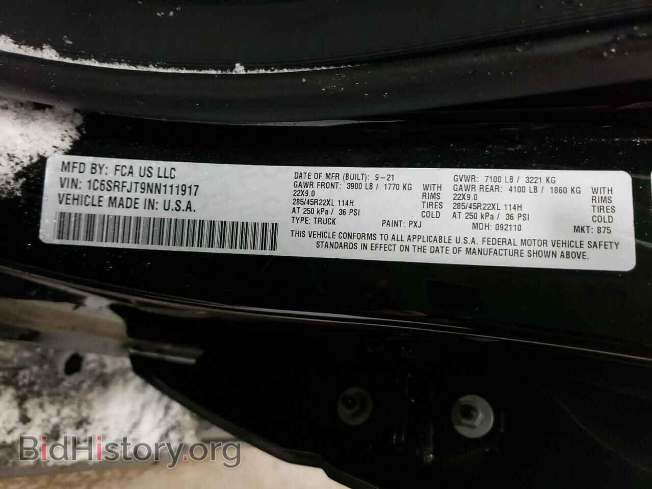 2022 RAM 1500 - VIN: 1C6SRFJT9NN111917 - Фото 10