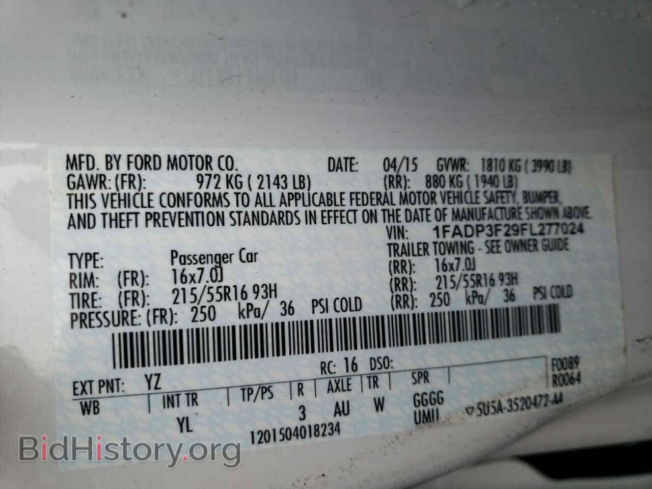 2015 FORD FOCUS - VIN: 1FADP3F29FL277024 - Фото 10