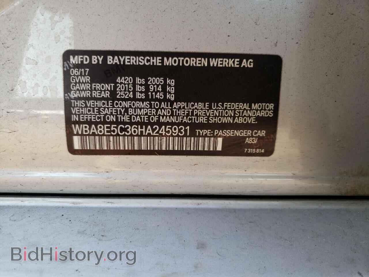 2017 BMW 3 SERIES - VIN: WBA8E5C36HA245931 - Фото 12