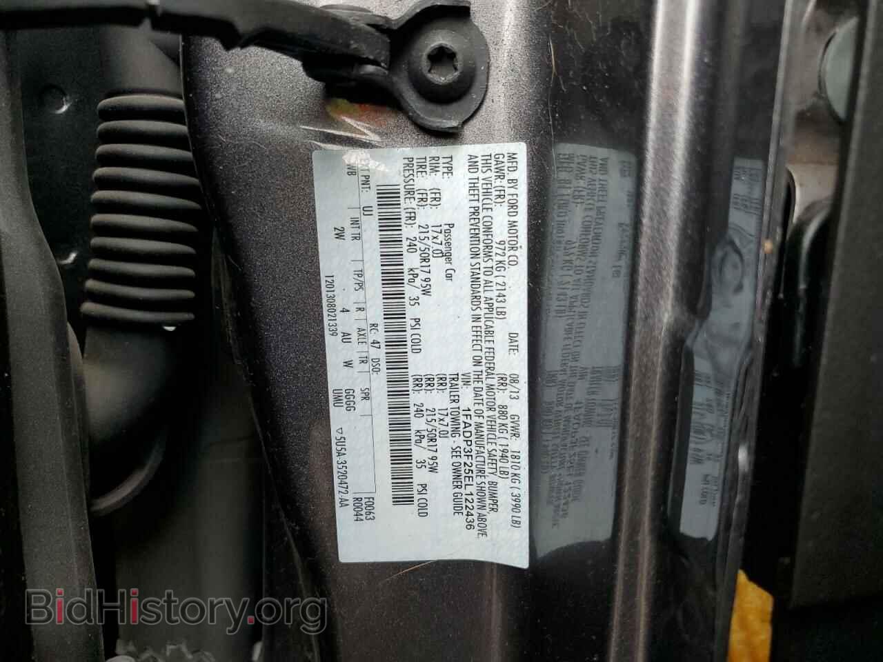 2014 FORD FOCUS - VIN: 1FADP3F25EL122436 - Фото 13