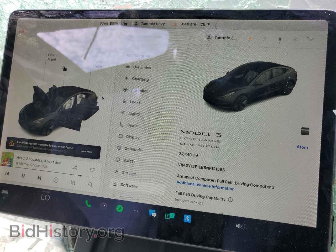 2022 TESLA MODEL 3 - VIN: 5YJ3E1EB5NF121565 - Фото 9