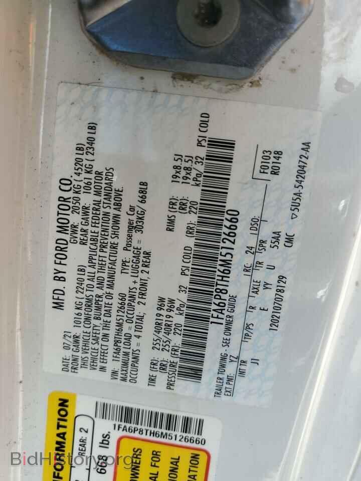 2021 FORD ALL Models - VIN: 1FA6P8TH6M5126660 - Photo 12